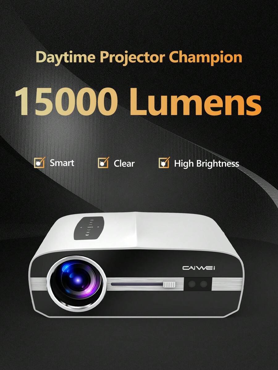 1380 ANSI Lumens Độ sáng cao Wifi 6 Máy chiếu 4K dành cho phim 5G WIFI Hệ thống Android TV 9.0 tích hợp Rạp hát tại nhà Full HD 1080P Máy chiếu chùm tia ban ngày HDR10