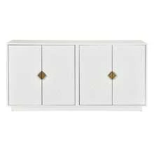 Nestfair Modern Functional Large Storage Space Sideboard With Wooden Triangular Handles And Adjustable Shelves