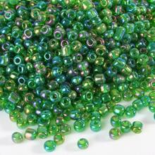 200pcs 4mm Glass Transparent Plated Colored Seed Beads Handmade Beaded DIY Jewelry Materials For Women's Bracelets, Necklaces, Earrings, Embroidery, Tassels, Clothing, Jewelry Making Accessories - 4mm - View 23