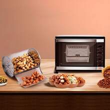 烤肉籃不銹鋼燒烤籃烤箱圓形置物籃不粘洗得廚房烤箱烤架空氣炸鍋烤肉籃烤箱配件12 X 23cm 用於烘焙 - 銀色 - 查看 5