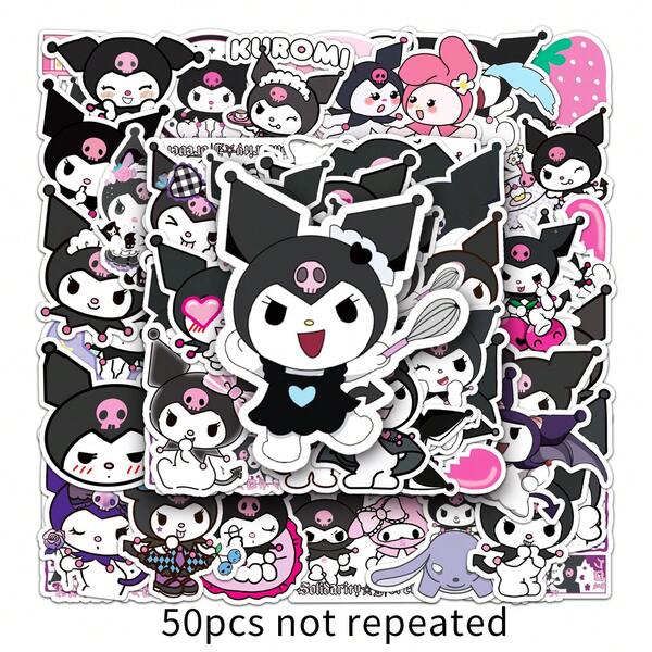 Sanrio 50 Peças Adesivos de Carro de Motor à Prova D\"água DIY de Desenhos Animados Adesivos Helmater Adesivos de Decalque de Casa