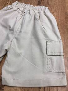 Young Boys Denim Shorts - Beige - View 6