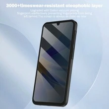 【3片装】适用于OPPO手机的隐私屏幕保护膜，防窥钢化玻璃屏幕保护膜，适用于OPPO系列手机，触控灵敏，无气泡，兼容手机壳，易于安装，高清透明，钢化玻璃防窥膜，无气泡，易于安装，防窥屏幕保护膜，隐私玻璃膜，防指纹，生日/复活节/总统日/圣诞节/送给家人/朋友/男朋友/女朋友的礼物 - 黑色 - 查看 4