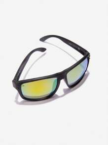 Northweek Gafas de sol rectangulares BOLD para hombres y mujeres. Lentes polarizadas de TAC con protección UV400 al 100% y categoría 3. Montura de TR90. Diseñado en España. Concepto deportivo. - BLACK / ACID - Ver 5