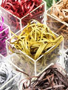 50g paquete pequeño de papel triturado de rafia brillante como accesorios de embalaje de material de relleno para decorar cajas de regalo de cumpleaños del Día de San Valentín - negro - Ver 2