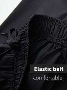 2 piezas Conjunto deportivo para hombre - Sudadera liviana con bolsillo y pantalones cortos con cordón para correr, baloncesto, fútbol, ejercicio