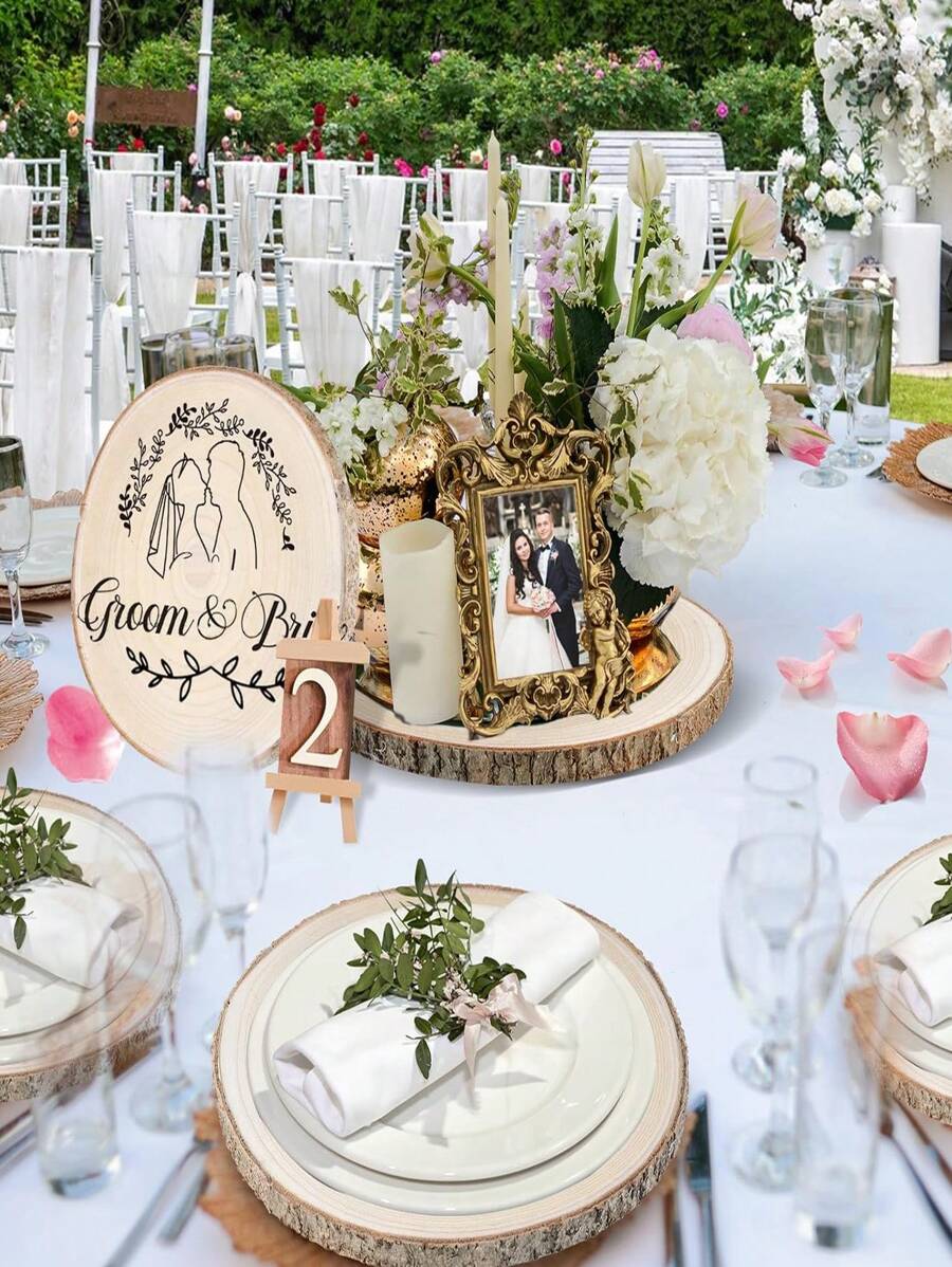 1 Pc Wood Slices 1112 Inch Large Wood Rounds Unfinished Wood Slices