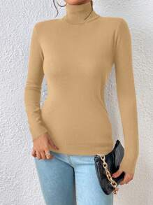 Women Sweaters - Khaki - View 2