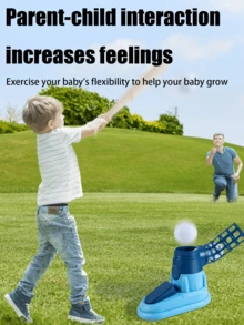 One Box Color Random Children Baseball Launcher Toy Set, Indoor/Outdoor Fitness Baseball Pitching Machine For Boys And Girls, Great Gift For Improving Hand-Eye Coordination And Precision. - Multicolor - View 3