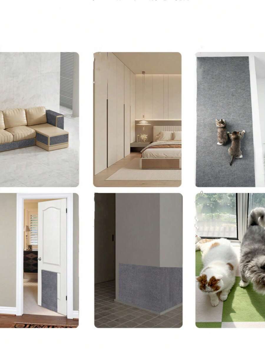 Cat Scratching Mat Cat Carpet With SelfAdhesive Trimmable Cat