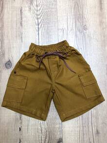 Young Boys Denim Shorts - Rust Brown - View 3