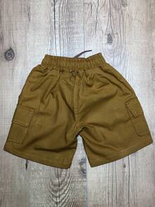 Young Boys Denim Shorts - Rust Brown - View 6