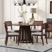 Nestfair 5-Piece Retro Dining Set With 4 Upholstered Chairs