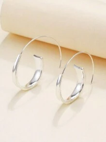Personalized Round Spiral Geometric Hoop Earrings For Women Girls Vintage Style Alloy Jewelry Personalized Earrings