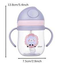 250ml Cartoon Character Printed Baby/Children Drinking Bottle Fun Water Cup With Straw - Royal Blue - View 3