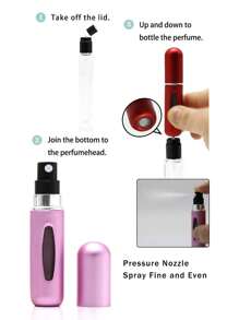 1入組隨機5ML便攜香水噴霧瓶,旅行可填充迷你噴霧器,化妝品泵分配器,易使用和可重複使用香氛容器