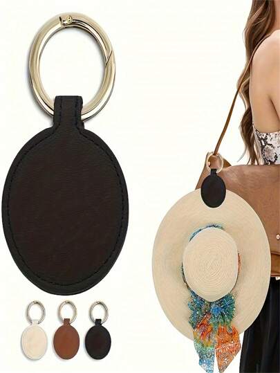 قطعة واحدة مشبك قبعة مغناطيسي - حامل قبعة من الجلد المدبوغ للحقيبة اليدوية والحقيبة الظهرية والحقائب السفر - أكسسوارات حوامل الحقائب