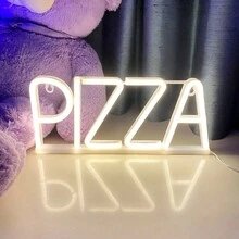 1pc 11,8x5,19 inch (khoảng 30x13,2cm) Biển hiệu đèn neon kiểu đèn LED neon màu xanh PIZZA, cấp nguồn bằng USB/pin, thích hợp để trang trí tường phòng ngủ, trang trí tiệc ngày lễ tình nhân, trang trí sinh nhật, trang trí đám cưới, trang trí nhà cửa, trang trí Giáng sinh, trang trí quán bar, biển hiệu cửa hàng của người có sức ảnh hưởng - Nhiều màu - Xem 10