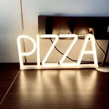 1pc 11,8x5,19 inch (khoảng 30x13,2cm) Biển hiệu đèn neon kiểu đèn LED neon màu xanh PIZZA, cấp nguồn bằng USB/pin, thích hợp để trang trí tường phòng ngủ, trang trí tiệc ngày lễ tình nhân, trang trí sinh nhật, trang trí đám cưới, trang trí nhà cửa, trang trí Giáng sinh, trang trí quán bar, biển hiệu cửa hàng của người có sức ảnh hưởng - Nhiều màu - Xem 6