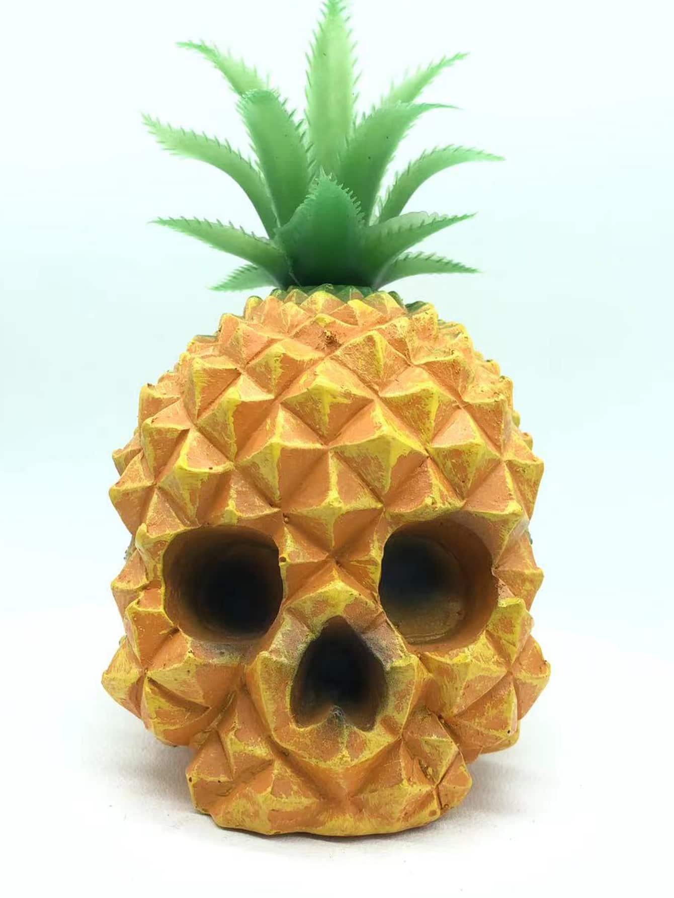 Una cabeza de calavera en forma de piña