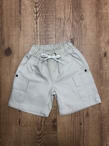 Young Boys Denim Shorts - Beige - View 3