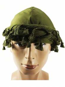 Retro Tassel Headband Twisted Turban Hat Personalized Hair Care Twist Tail Hat Halloween