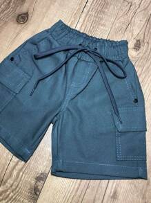 Bermuda Cargo de Sarja para Meninos / Bermudas meninos / Bermudas de Sarja / Bermuda Cargo / Bermuda / Shorts Menino - Cinza - Visão 3