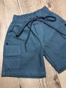 Bermuda Cargo de Sarja para Meninos / Bermudas meninos / Bermudas de Sarja / Bermuda Cargo / Bermuda / Shorts Menino - Cinza - Visão 6