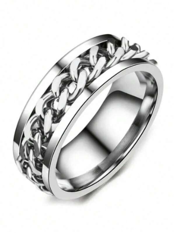 Anel Casal Feminino Masculino Abridor de Garrafa Giratório Casal Aço Titânio Punk Viking Moderno Lançamento Famoso Anel