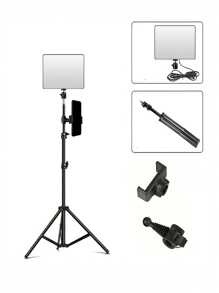 10-Zoll LED-Ringlicht mit verstellbarem Stativ (110cm) und Handyhalterung, LED-Licht mit flexiblem Stativ & Handyhalterung, kompatibel mit iPhone Android Handy, geeignet für Foto, Selfie, Videoaufnahme, Zoom-Meeting, Interviews, Livestreaming, Vlog, Familienfeiern, Weihnachtsfeier-Aufnahmen, ideal für Handselfie, Outdoor-Aktivitäten, geeignet für Fotografie, Videoaufnahmen, Livestreaming, Zoom-Meeting, mit Stativselfieleuchte