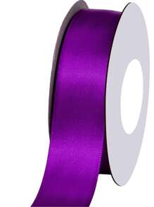 1pc 100 Yards Multicolor 0.65cm Wide Single-Face Polyester Satin Ribbon, Suitable For Crafts, Wedding, Gift Wrapping, Bow Making And Other Projects. - Multicolor - View 18