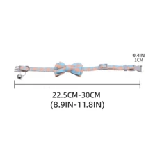 1入寵物領結項圈，帶格紋裝飾的寵物蝴蝶項圈，可拆卸和可調節寵物項圈，適用於貓和狗 - 彩色 - 查看 9
