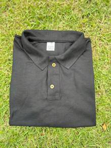 Men Polo Shirts - 黑色 - 查看 2