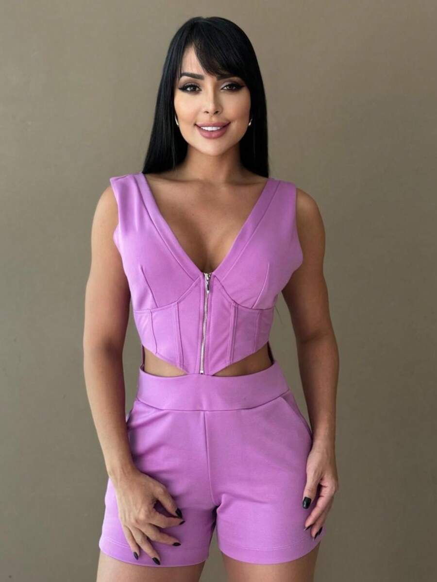 Women Jumpsuits - Màu Lilac Tím - Xem 1