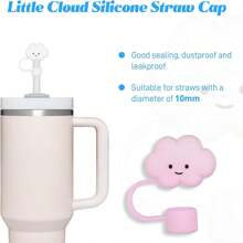 3 Packs Compatible With 30&40 Oz Tumbler, 10mm Cloud Shape Straw Covers Cap, Cute Silicone Cloud Straw Covers, Straw Protectors, Soft Silicone Cloud Shape Straw Lid For 10mm Straws