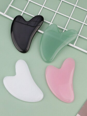 1入組面部按摩滾輪樹脂心形按摩板眼球按摩肌腱板美容板