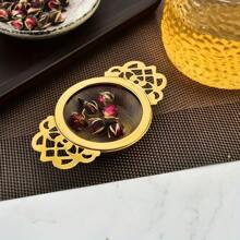 إبريق شاي مع أوعية تنقيط من الفولاذ المقاوم للصدأ، منخل شاي ورقي أوراق حرة، أوعية ترشيح الشاي، منخل الشاي المطلي بطبقة دقيقة للشاي الحر، مناسب للمطاعم والرجوع إلى المدرسة