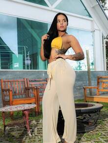 Women Cover Ups - Beige - View 3