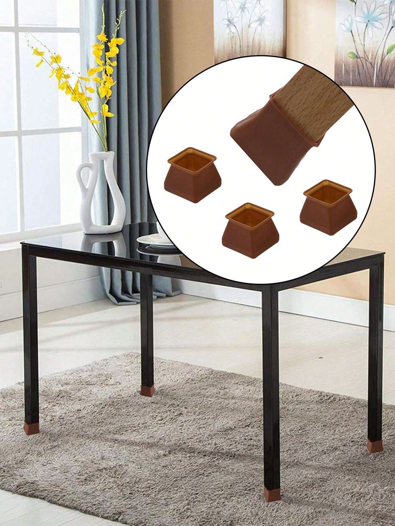 8/16 Piezas De Cubre-patas De Mesa De Silla Grande De Silicona En Color