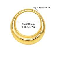 1pc 316L Stainless Steel Nose Septum Ring And Cartilage Earrings - Simple Body Piercing Jewelry For Decoration And Style