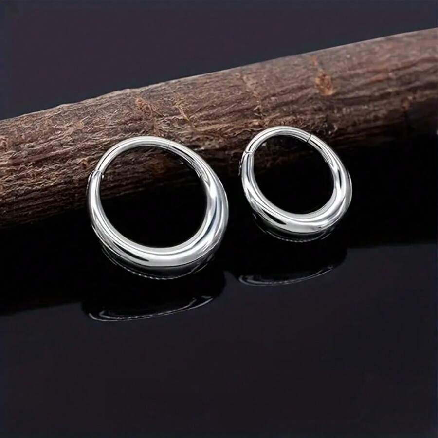 1pc 316L Stainless Steel Nose Septum Ring And Cartilage Earrings - Simple Body Piercing Jewelry For Decoration And Style
