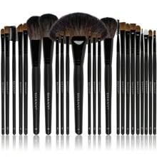SHANY Makeup Brush Set Studio Quality Total Pro Make Up Brushes With Pouch- Cosmetics Applicator For Foundation, Powder, Eyeshadow, Concealer, Liner And More - 24 Count - Black - View 1