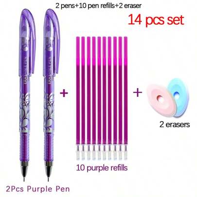 أقلام جل قابلة للمسح 6 ألوان سماكة 0.5مم ، هدايا مبتكرة للمدرسة ومستلزمات المكتب، عودة إلى المدرسة