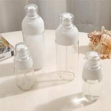 1pc 50ml/150ml Lotion Bottle, Portable Travel Bottles, 1.69oz/5.07oz Pump Dispenser Vacuum Bottle, Clear Refillable Cosmetic Sample Container, Travel Accessories - White - View 4