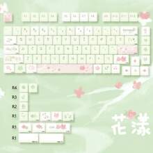 Teclas personalizadas de estilo de chica para teclado mecánico PBT XDA de 95 teclas - verde claro - Ver 1