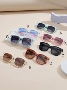1pair Kids' Geometric Nail Design Fashion Glasses, Suitable For Outdoors, Color Options Available