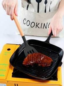 ONEEKA Juego de utensilios de cocina de silicona de 12 piezas con cubo de almacenamiento, utensilios de cocina antiadherentes resistentes al calor, herramientas de cocina antideslizantes, cucharas de silicona, herramientas de cocina, juego de utensilios de cocina para agitar,Un gran regalo de Navidad para el hogar. - Negro - Ver 5