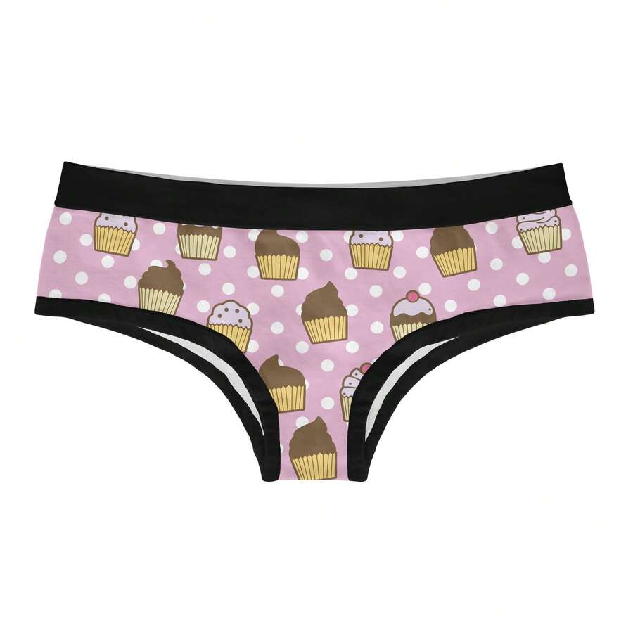 Sweet Cheeks Womens Panties Cute Cupcake Bikini Brief Graphic Underwear Ladies Funny Underwear For Women Graphic Womenswear - 粉色 - 查看 1