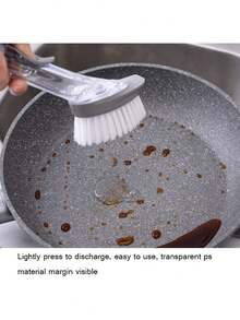 Cepillo Para Lavar Trastes Y Superficies Cocinas Y Baños - Gris Claro - Ver 3