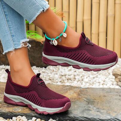 1 paar Van Nieuw 2023 Mode Koppels Casual Licht Platte schoenen Met Een Kledingstof Eenkleurig Ademend Laag uitgesneden Hardlopen Dames Casual Atletische schoenen